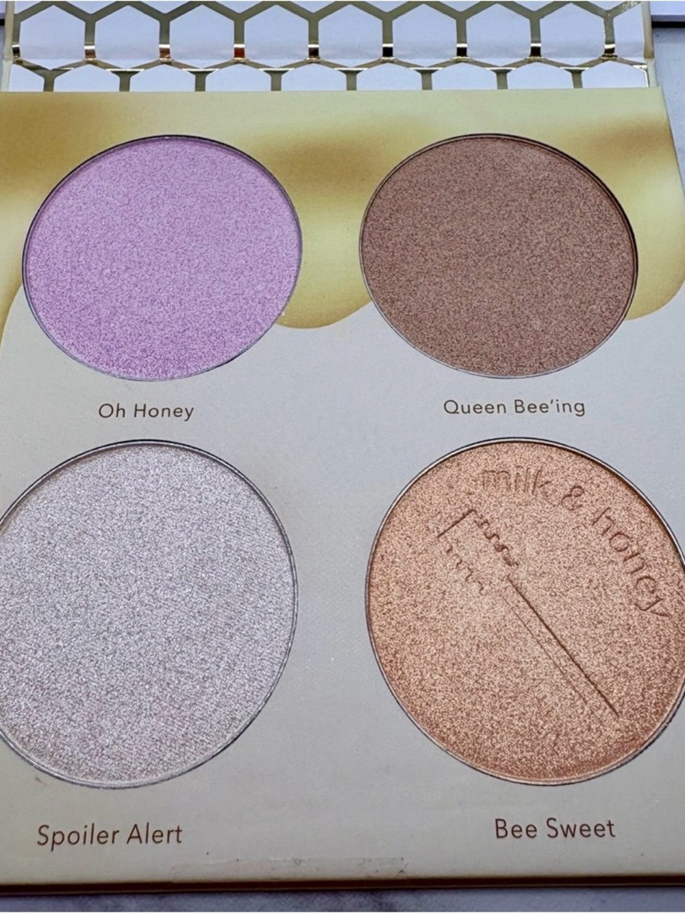 Beauty Bakerie Milk & Honey Highlighter Palette - Cream & Gold Accents